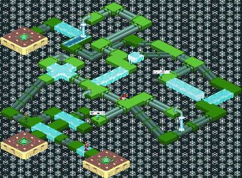 Thumbnail for a map of Waterworks Network System Section 2 for the GBA game Mega Man: Battle Network.