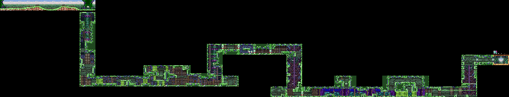 Thumbnail for a map of Underground Forest (Sunny) for the GBA game Mega Man Zero 4.