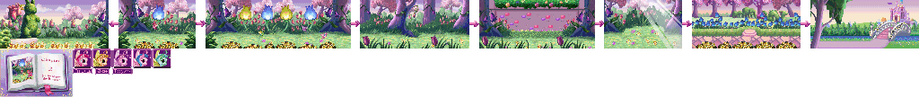 Thumbnail for a map of Chapter 2: Breezie Blossom for the GBA game My Little Pony - Crystal Princess: The Runaway Rainbow.