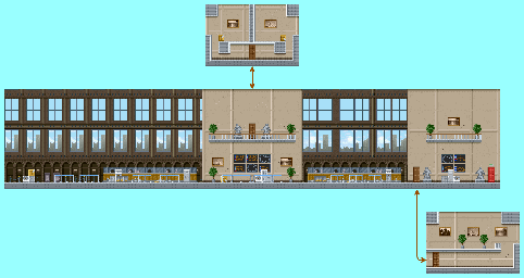 Thumbnail for a map of Mission 1: Bank Stage 1 for the GBA game Ninja Five-0.