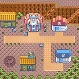 Thumbnail for a map of Fallarbor Town for the GBA game Pokemon: Emerald Version.