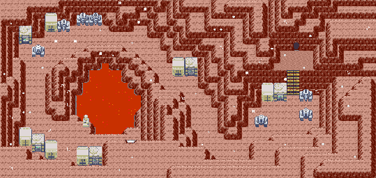 Thumbnail for a map of Hideout (Magma) 6 for the GBA game Pokemon: Emerald Version.