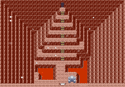 Thumbnail for a map of Hideout (Magma) 7 for the GBA game Pokemon: Emerald Version.