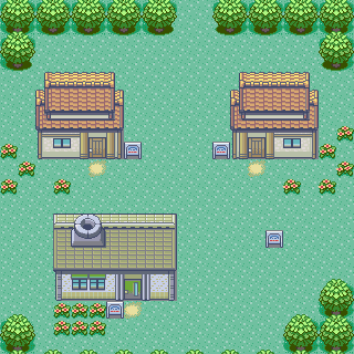 Thumbnail for a map of Littleroot Town for the GBA game Pokemon: Emerald Version.