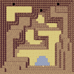 Thumbnail for a map of Shoal Cave 1F (1) (Low Tide) for the GBA game Pokemon: Emerald Version.