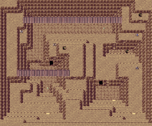 Thumbnail for a map of Shoal Cave 1F (2) (Low Tide) for the GBA game Pokemon: Emerald Version.
