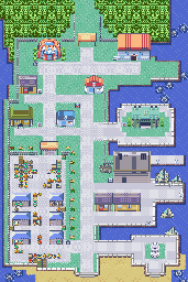 Thumbnail for a map of Slateport City for the GBA game Pokemon: Emerald Version.
