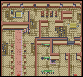 Thumbnail for a map of Pokemon Mansion 1F for the GBA game Pokemon: FireRed & LeafGreen Versions.