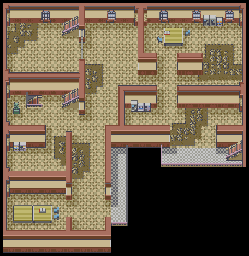 Thumbnail for a map of Pokemon Mansion 2F for the GBA game Pokemon: FireRed & LeafGreen Versions.