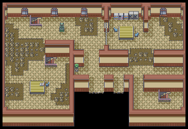Thumbnail for a map of Pokemon Mansion 3F for the GBA game Pokemon: FireRed & LeafGreen Versions.