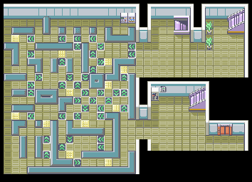Thumbnail for a map of Rocket Hideout - B2F for the GBA game Pokemon: FireRed & LeafGreen Versions.