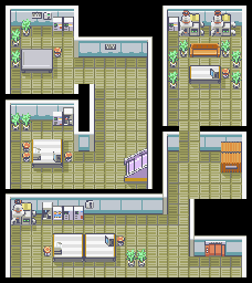 Thumbnail for a map of Rocket Hideout - B4F for the GBA game Pokemon: FireRed & LeafGreen Versions.