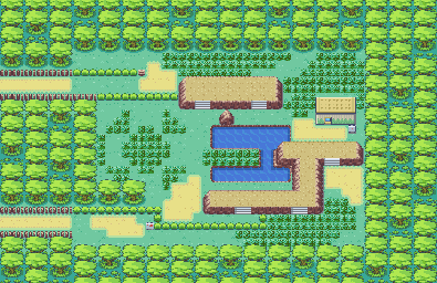 Thumbnail for a map of Safari Zone Area 1 for the GBA game Pokemon: FireRed & LeafGreen Versions.
