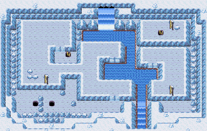 Thumbnail for a map of Seafoam Islands B3F for the GBA game Pokemon: FireRed & LeafGreen Versions.