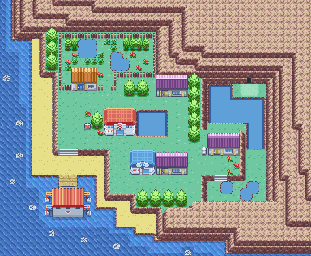 Thumbnail for a map of Sevii Islands - Four Island for the GBA game Pokemon: FireRed & LeafGreen Versions.