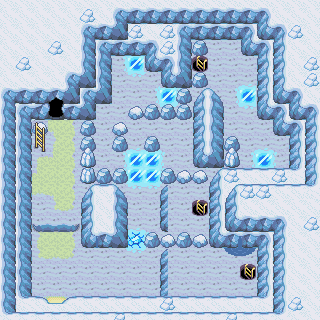 Thumbnail for a map of Sevii Islands - Four Island Icefall Cave - 2 for the GBA game Pokemon: FireRed & LeafGreen Versions.
