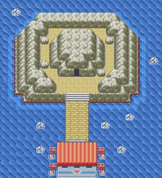 Thumbnail for a map of Sevii Islands - Navel Rock for the GBA game Pokemon: FireRed & LeafGreen Versions.