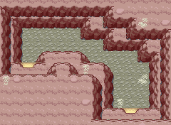 Thumbnail for a map of Sevii Islands - One Island Mt. Ember - 3F for the GBA game Pokemon: FireRed & LeafGreen Versions.
