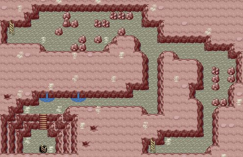 Thumbnail for a map of Sevii Islands - One Island Mt. Ember - Braille Cave - B3F for the GBA game Pokemon: FireRed & LeafGreen Versions.