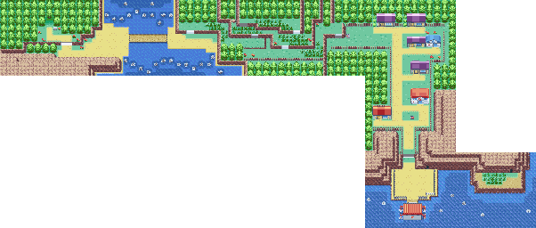 Thumbnail for a map of Sevii Islands - Three Island for the GBA game Pokemon: FireRed & LeafGreen Versions.