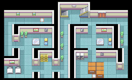 Thumbnail for a map of Silph Co. 09F for the GBA game Pokemon: FireRed & LeafGreen Versions.