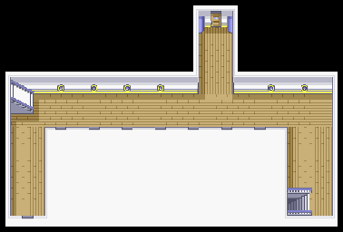 Thumbnail for a map of S.S. Anne 1F for the GBA game Pokemon: FireRed & LeafGreen Versions.