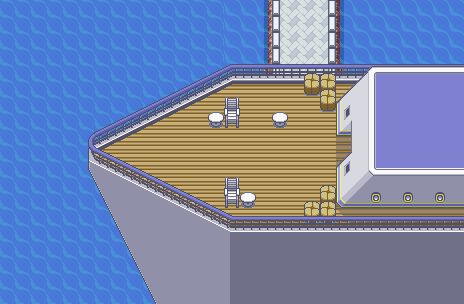 Thumbnail for a map of S.S. Anne Deck for the GBA game Pokemon: FireRed & LeafGreen Versions.