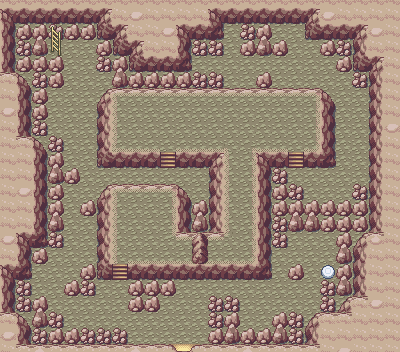 Thumbnail for a map of Victory Road B1F for the GBA game Pokemon: FireRed & LeafGreen Versions.