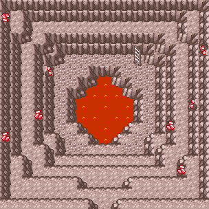 Thumbnail for a map of Cave Of Origin B5 (Ruby) (Unmarked) for the GBA game Pokemon: Ruby & Sapphire Versions.