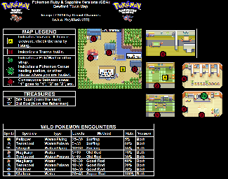 Thumbnail for a map of Dewford Town for the GBA game Pokemon: Ruby & Sapphire Versions.