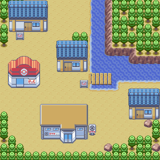 Thumbnail for a map of Dewford Town (Unmarked) for the GBA game Pokemon: Ruby & Sapphire Versions.
