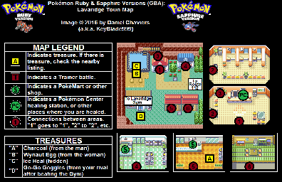 Thumbnail for a map of Lavaridge Town for the GBA game Pokemon: Ruby & Sapphire Versions.