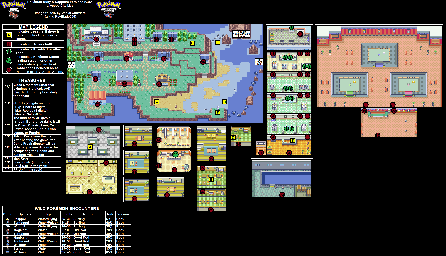 Thumbnail for a map of Lilycove City for the GBA game Pokemon: Ruby & Sapphire Versions.