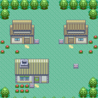 Thumbnail for a map of Littleroot Town (Unmarked) for the GBA game Pokemon: Ruby & Sapphire Versions.