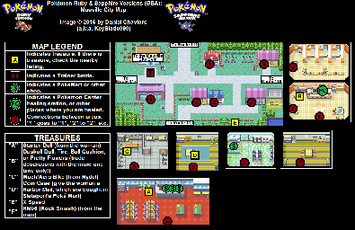 Thumbnail for a map of Mauville City for the GBA game Pokemon: Ruby & Sapphire Versions.