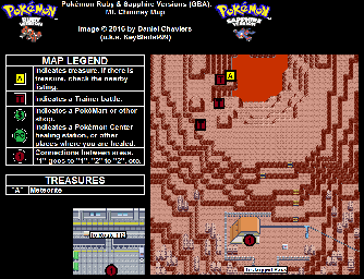 Thumbnail for a map of Mt. Chimney for the GBA game Pokemon: Ruby & Sapphire Versions.