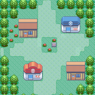 Thumbnail for a map of Oldale Town (Unmarked) for the GBA game Pokemon: Ruby & Sapphire Versions.