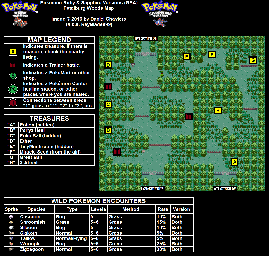 Thumbnail for a map of Petalburg Woods for the GBA game Pokemon: Ruby & Sapphire Versions.