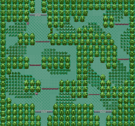 Thumbnail for a map of Petalburg Woods (Unmarked) for the GBA game Pokemon: Ruby & Sapphire Versions.
