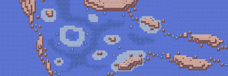 Thumbnail for a map of Route 128 (Unmarked) for the GBA game Pokemon: Ruby & Sapphire Versions.