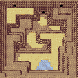 Thumbnail for a map of Shoal Cave 1F (1) (Low Tide) (Unmarked) for the GBA game Pokemon: Ruby & Sapphire Versions.