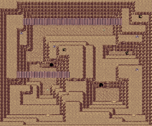 Thumbnail for a map of Shoal Cave 1F (2) (Low Tide) (Unmarked) for the GBA game Pokemon: Ruby & Sapphire Versions.