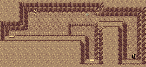 Thumbnail for a map of Shoal Cave 1F (3) (Unmarked) for the GBA game Pokemon: Ruby & Sapphire Versions.