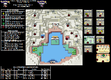 Thumbnail for a map of Sootopolis City for the GBA game Pokemon: Ruby & Sapphire Versions.