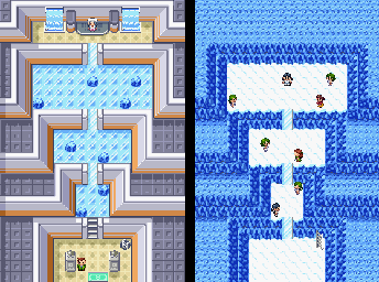 Thumbnail for a map of Sootopolis City Gym (Unmarked) for the GBA game Pokemon: Ruby & Sapphire Versions.