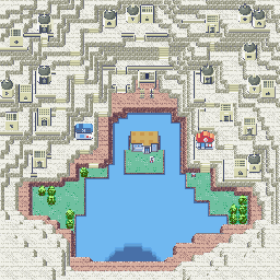 Thumbnail for a map of Sootopolis City (Unmarked) for the GBA game Pokemon: Ruby & Sapphire Versions.