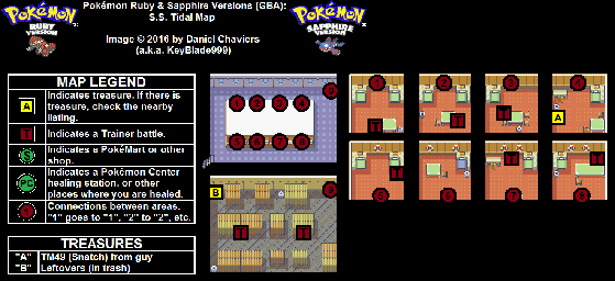 Thumbnail for a map of S.S. Tidal for the GBA game Pokemon: Ruby & Sapphire Versions.