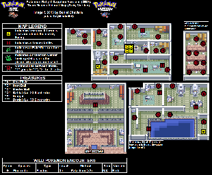 Thumbnail for a map of Team Magma Hideout (Ruby) for the GBA game Pokemon: Ruby & Sapphire Versions.