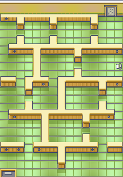 Thumbnail for a map of Trick House Puzzle 1 (Unmarked) for the GBA game Pokemon: Ruby & Sapphire Versions.