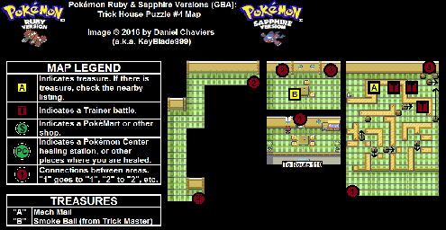 Thumbnail for a map of Trick House Puzzle 4 for the GBA game Pokemon: Ruby & Sapphire Versions.